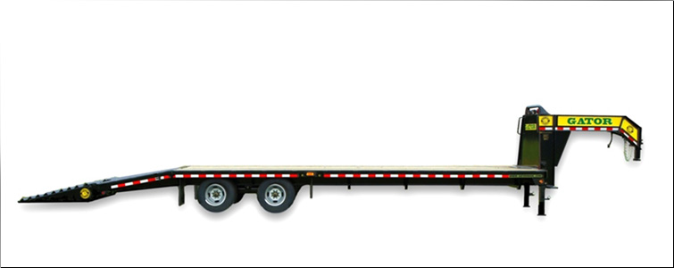 Gooseneck Flat Bed Equipment Trailer | 20 Foot + 5 Foot Flat Bed Gooseneck Equipment Trailer For Sale   Bledsoe County, Tennessee